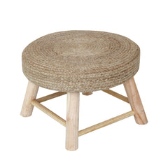 Bosco Natural Jute And Eucalyptus Wood Stool (45 cm)