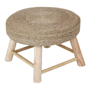 Bosco Natural Jute And Eucalyptus Wood Stool (45 cm)