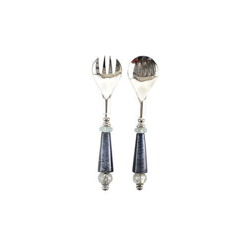 Stainless Salad Servers x2 (17 cm)