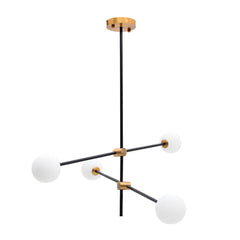 Metal Glass Ceiling 4 Lights (84 cm)