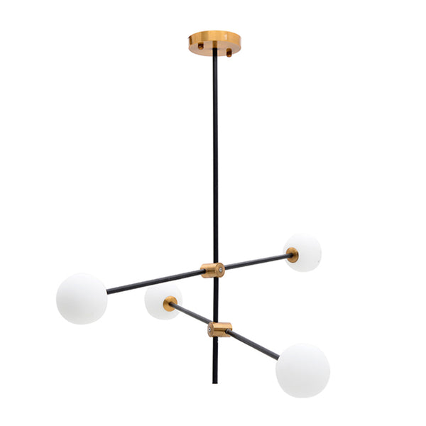 Metal Glass Ceiling 4 Lights (84 cm)