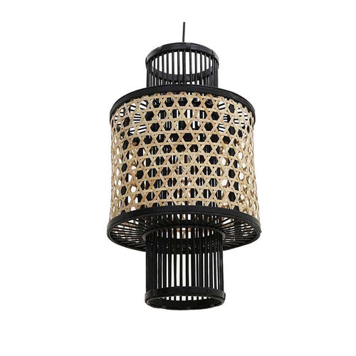 Natural Black Bamboo Ceiling Lamp