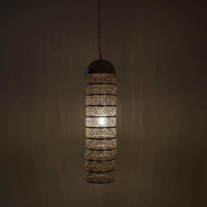 Silver Metal Pendant Lamp (93 cm)