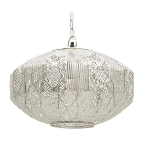 Silver Metal Ceiling Light Plug (37 cm)