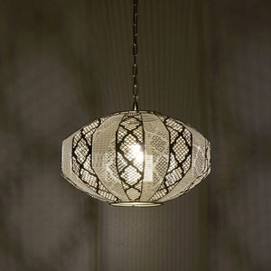 Silver Metal Ceiling Light Plug (37 cm)