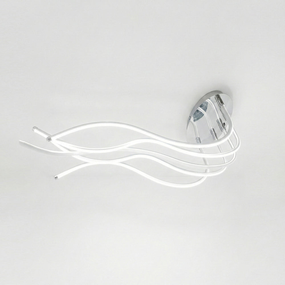 Silver LED Metal Ceiling Lamp (74 cm)