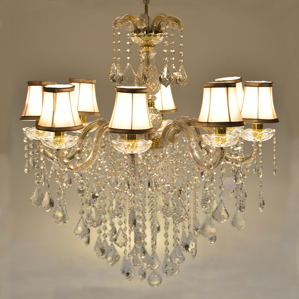Glass Pendant with 8 Lamps