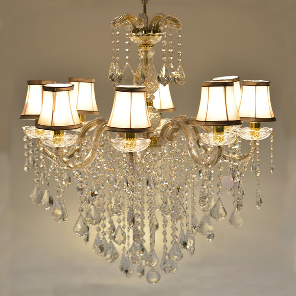 Glass Pendant with 8 Lamps