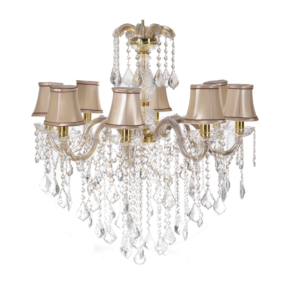 Glass Pendant with 8 Lamps