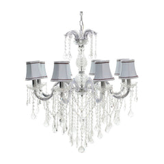 Clear Glass Pendant Lamp 8 Lights (84 cm)