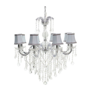 Clear Glass Pendant Lamp 8 Lights (84 cm)