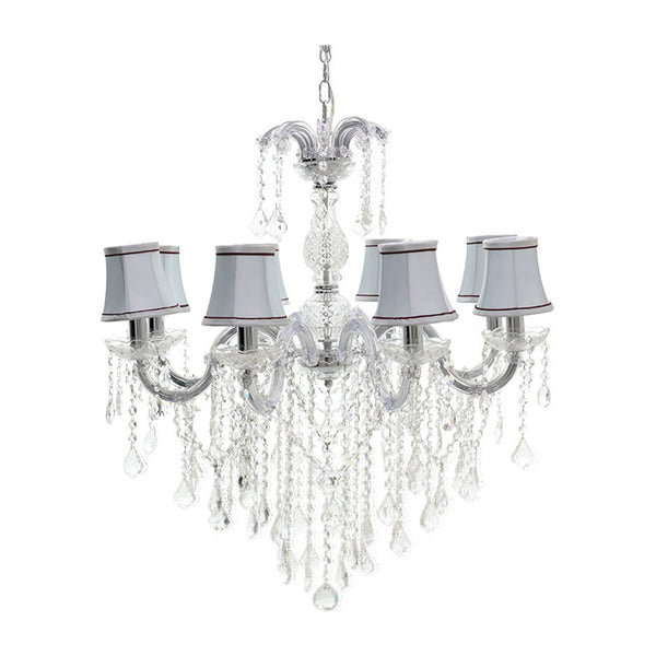 Clear Glass Pendant Lamp 8 Lights (84 cm)