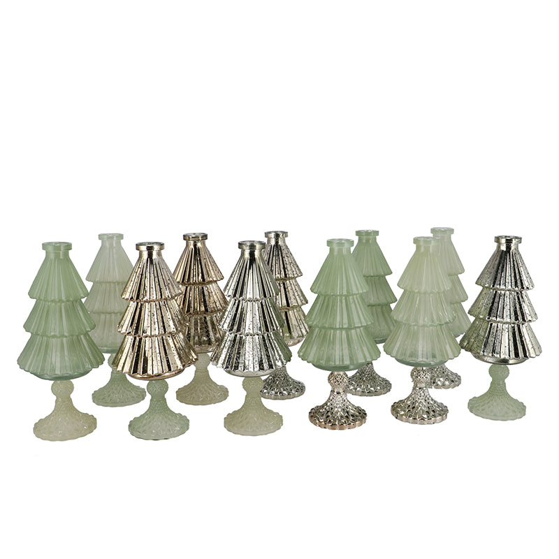 JAZZ NORDIC GREEN VASE X-MAS TREE ASS 11X25CM NM