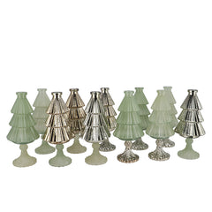 JAZZ NORDIC GREEN VASE X-MAS TREE ASS 11X25CM NM