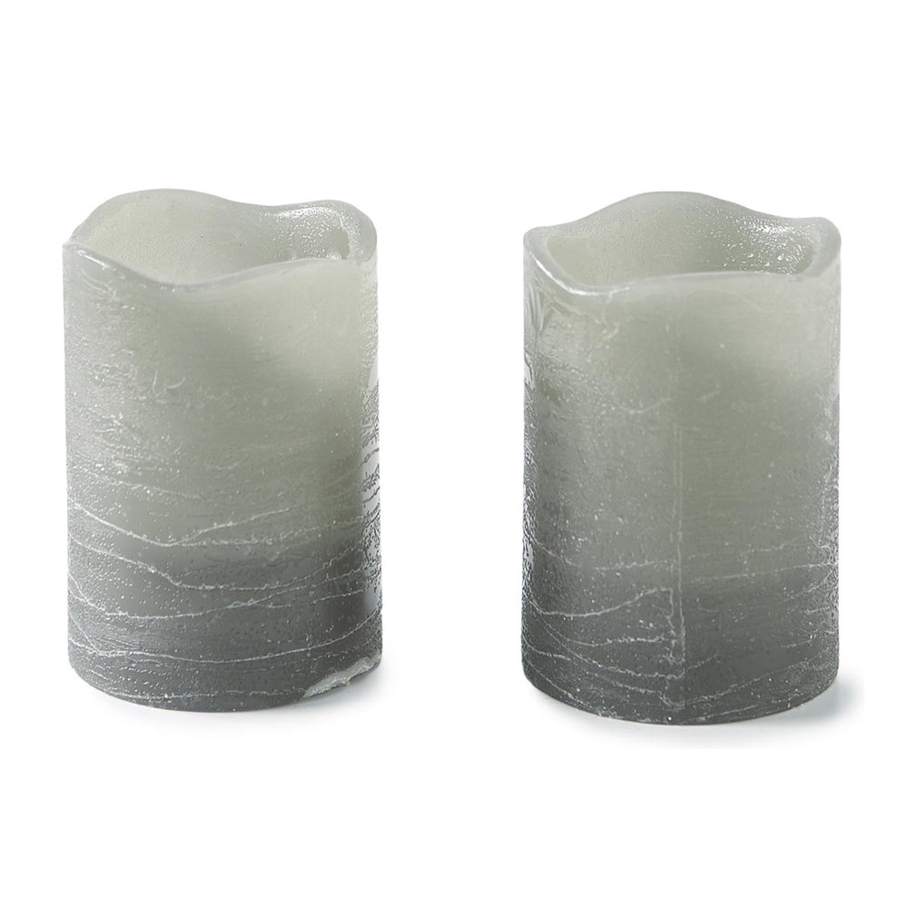 RM LED candle grey x2 d5cm