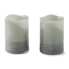 RM LED candle grey x2 d5cm