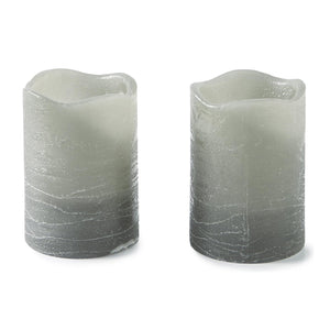 RM LED candle grey x2 d5cm