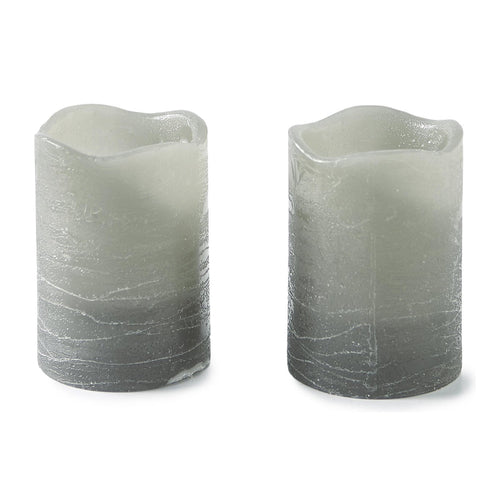 RM LED candle grey x2 d5cm