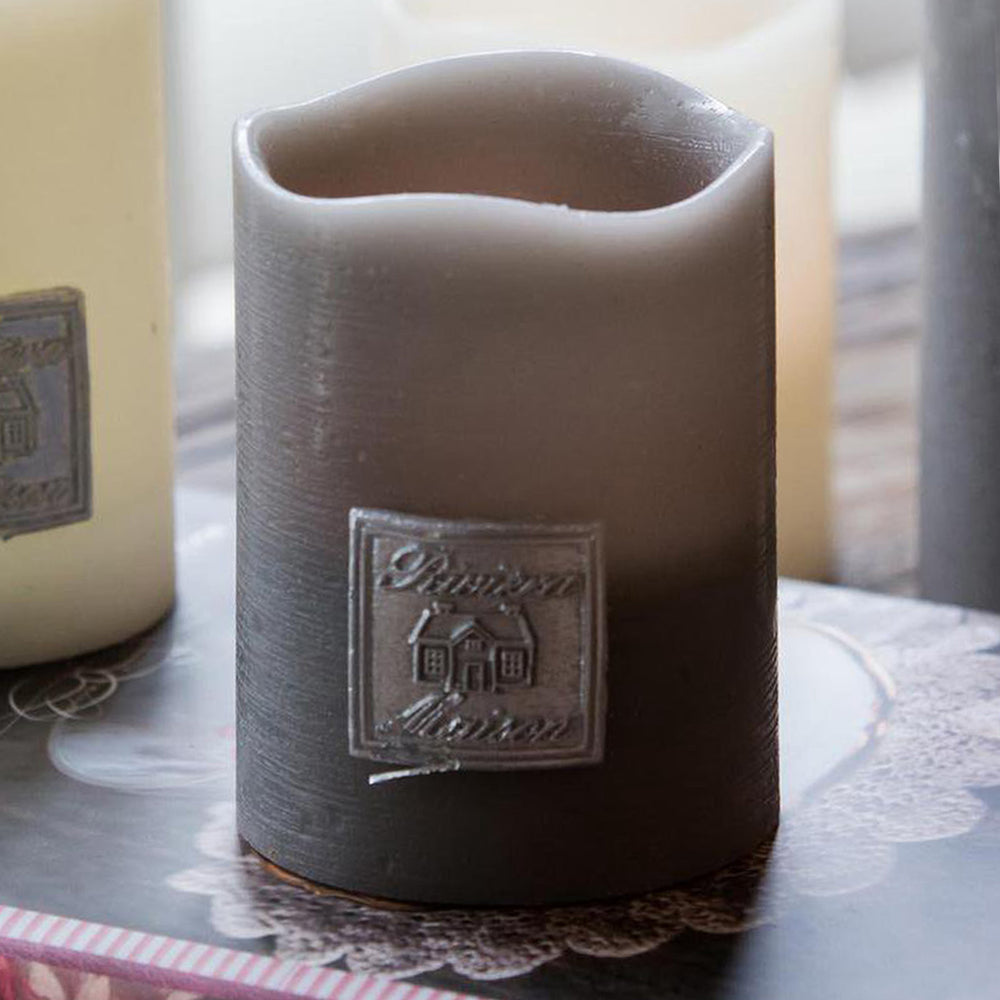 RM LED candle grey x2 d5cm