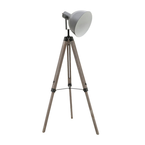 Grey Wood Metal Lamp (144 cm)