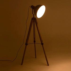 Grey Wood Metal Lamp (144 cm)