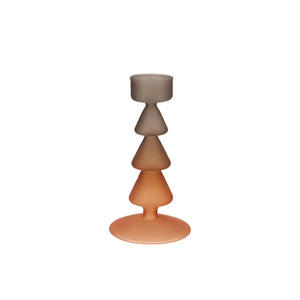 NOVA WOODS BROWN CANDLE HOLDER TRICOLOR 9X9X17CM NM