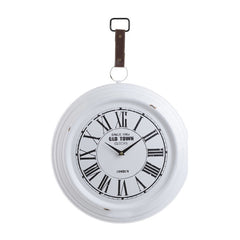 White Enamel Wall Clock (45 cm)