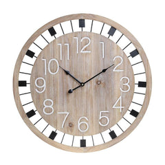 N&B Wooden Metal Clock