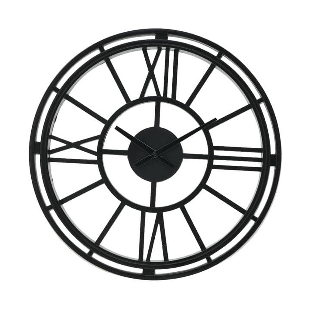 Black Polyresin Wall Clock
