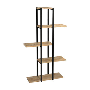 Ploko Oak And Black Floor Shelf (111 cm)