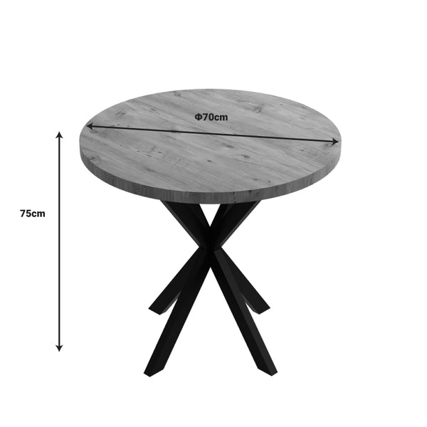 Kalipso Natural Round Dining Table (75 cm)
