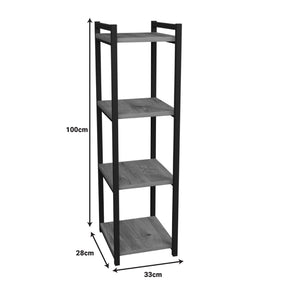 Harvey Natural And Black Floor Shelf (100 cm)