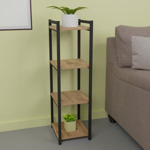 Harvey Natural And Black Floor Shelf (100 cm)