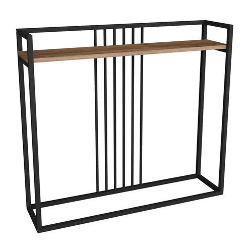 Oak Convida Console Table with Black Metal Frame (100 cm)