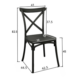 Crossie White Stackable Garden Chair (82 cm)