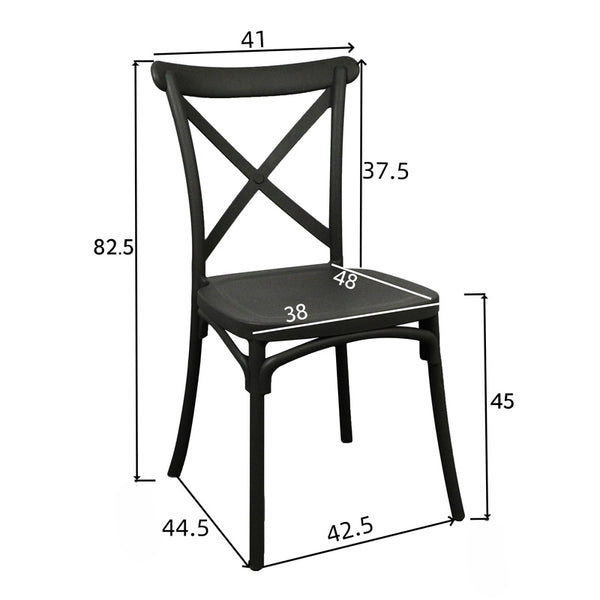 Crossie White Stackable Garden Chair (82 cm)