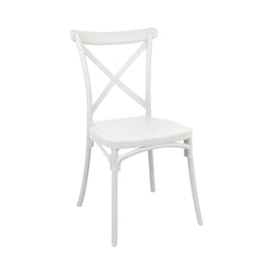 Crossie White Stackable Garden Chair (82 cm)