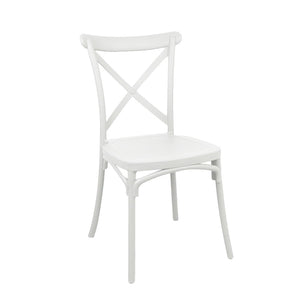 Crossie White Stackable Garden Chair (82 cm)