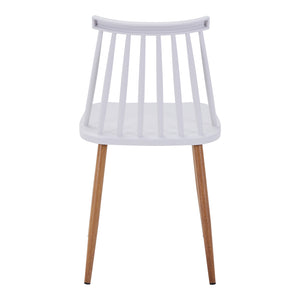 Aurora I White PP Chair With Natural Legs (79 cm)