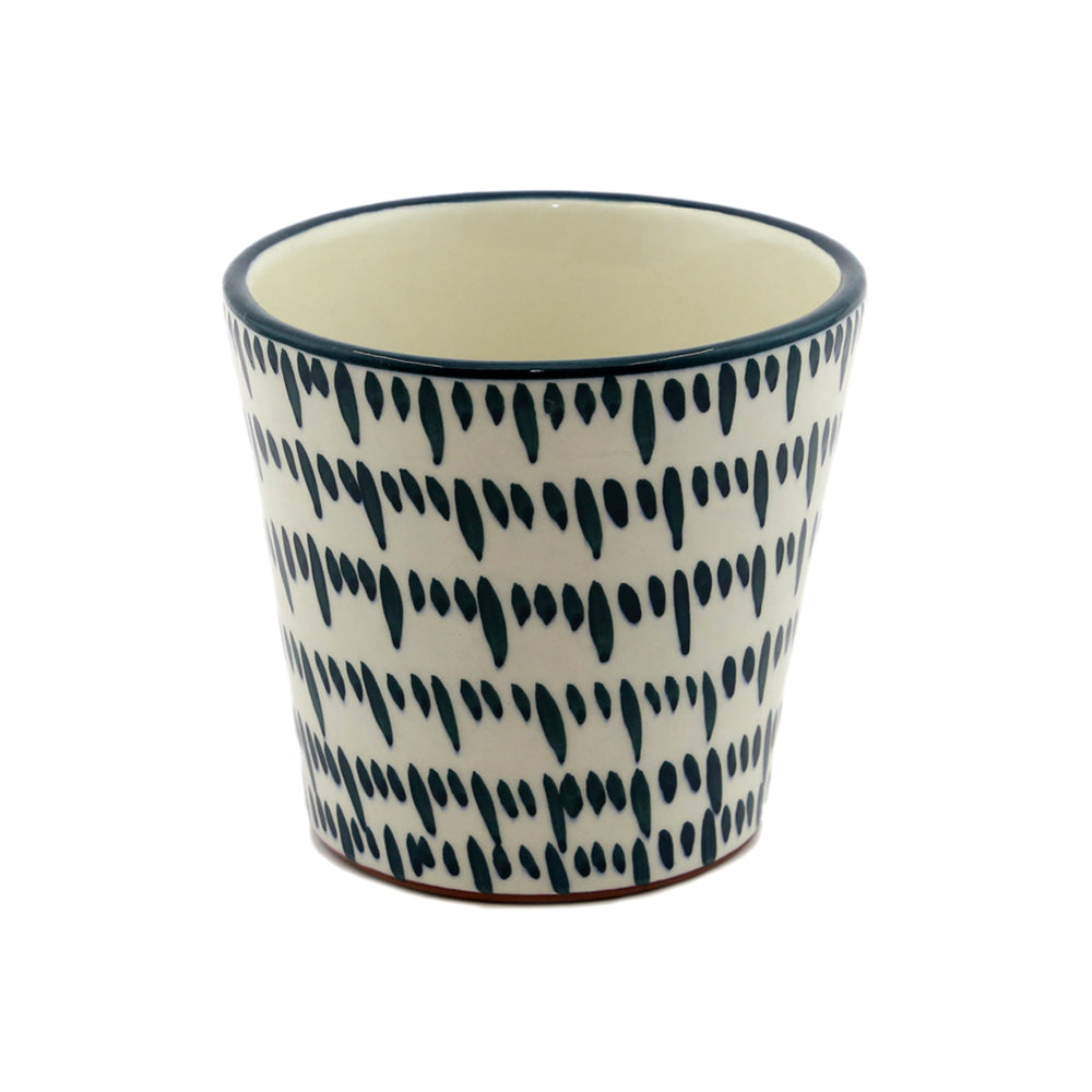 White And Green Pot 3 Colours (14 cm)