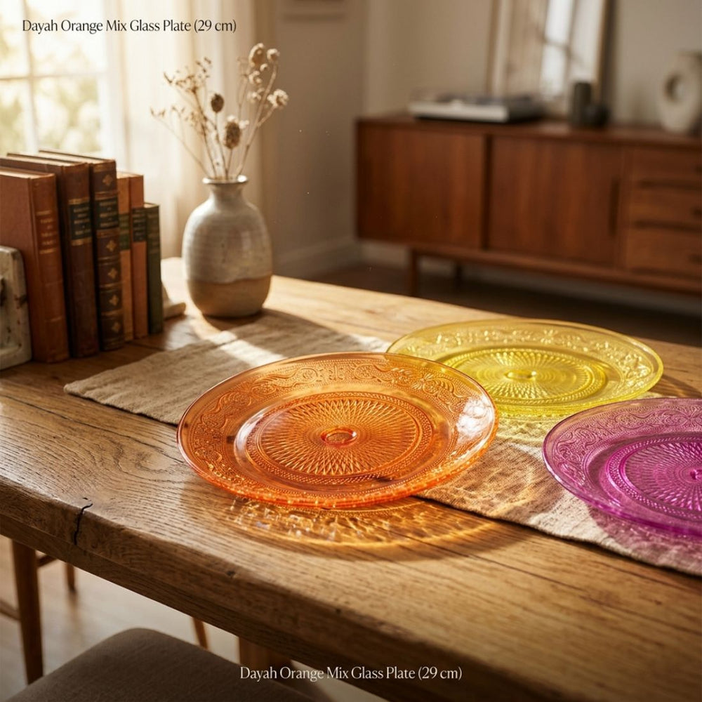Orange Large Glass Plate (32.5 cm)