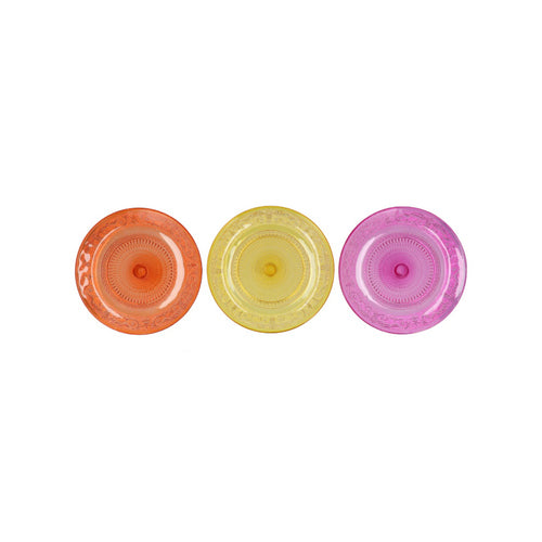 Orange Mix Glass Plate Pack of 6 (20 cm)