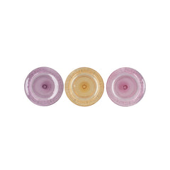 Pastel Mix Glass Plate Pack of 6 (20 cm)