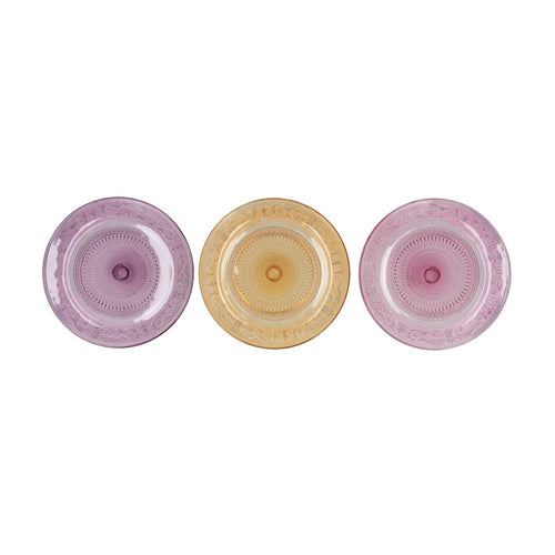 Pastel Mix Glass Plate Pack of 6 (29 cm)