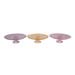 Pastel Footed Glass Plate (25 cm)