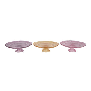Pastel Footed Glass Plate (25 cm)