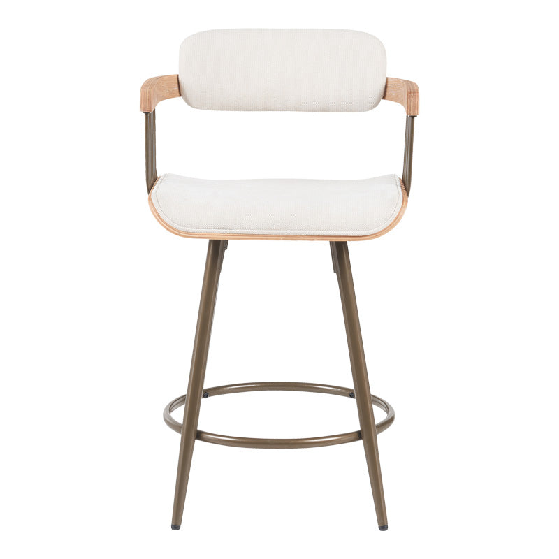 Cameo Bronze & White-Wash Bar Stool (93 cm)