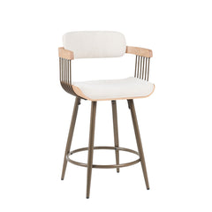 Cameo Bronze & White-Wash Bar Stool (93 cm)