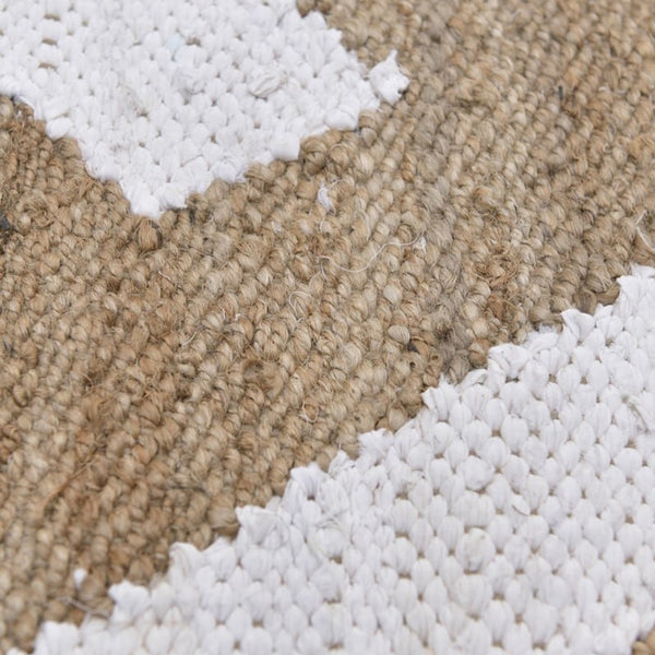 Natural White Jute Rug L