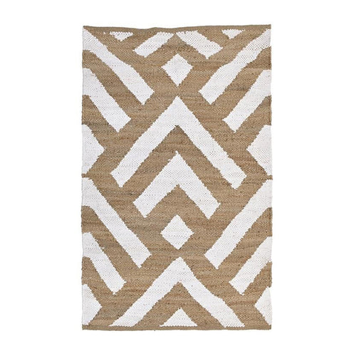 Natural White Jute Rug L